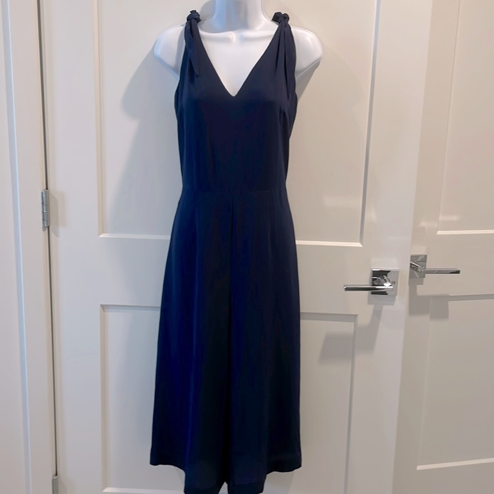 Betsey Johnson cropped jumpsuit adjustable straps, back zip, wide legs 10